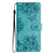 iPhone 17 Cherry Blossom Butterfly Skin Feel Embossed PU Phone Case - Green