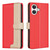 iPhone 17 Color Matching RFID Anti-theft Leather Phone Case - Red iPhone 17 Color Matching RFID Anti-theft Leather Phone Case - Red