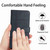 iPhone 17 Cowhide Texture Stitching Leather Phone Case - Dark Blue