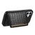 iPhone 17 Crocodile Texture Card Bag Design Full Coverage Phone Case - Black