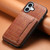 iPhone 17 Crocodile Texture Card Bag Design Full Coverage Phone Case - Brown