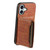 iPhone 17 Crocodile Texture Card Bag Design Full Coverage Phone Case - Brown