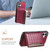 iPhone 17 Crocodile Texture Card Bag Design Full Coverage Phone Case - Red