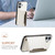 iPhone 17 Crocodile Texture Card Bag Design Full Coverage Phone Case - White