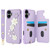 iPhone 17 Crossbody Flower Pattern Leather Phone Case - Purple iPhone 17 Crossbody Flower Pattern Leather Phone Case - Purple