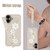 iPhone 17 Crossbody Flower Pattern Leather Phone Case - White iPhone 17 Crossbody Flower Pattern Leather Phone Case - White