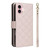 iPhone 17 Crossbody Rhombic Zipper Tower Buckle Leather Phone Case with Lanyard - Beige