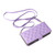 iPhone 17 Crossbody Rhombic Zipper Tower Buckle Leather Phone Case with Lanyard - Purple