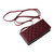 iPhone 17 Crossbody Rhombic Zipper Tower Buckle Leather Phone Case with Lanyard - Wine Red