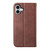 iPhone 17 Cubic Grid Calf Texture Magnetic Leather Phone Case - Brown iPhone 17 Cubic Grid Calf Texture Magnetic Leather Phone Case - Brown
