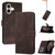 iPhone 17 Cubic Skin Feel Flip Leather Phone Case - Brown iPhone 17 Cubic Skin Feel Flip Leather Phone Case - Brown
