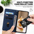 iPhone 17 Cute Cats RFID Leather Phone Case - Blue