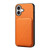 iPhone 17 D04 Calf Texture Dual Card Slot Holder Phone Case - Orange