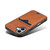 iPhone 17 Denior D06 PU Back Cover Card Slot Holder Phone Case - Brown