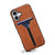 iPhone 17 Denior D07 DV Elastic Card Slot PU Back Cover Phone Case - Brown