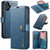 iPhone 17 DG.MING Crazy Horse Texture Detachable Magnetic Leather Phone Case - Blue
