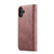 iPhone 17 DG.MING Crazy Horse Texture Detachable Magnetic Leather Phone Case - Red