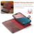 iPhone 17 DG.MING Crazy Horse Texture Detachable Magnetic Leather Phone Case - Red