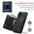 iPhone 17 DG.MING M1 Series 3-Fold Multi Card Wallet Leather Phone Case - Black