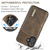 iPhone 17 DG.MING M1 Series 3-Fold Multi Card Wallet Leather Phone Case - Coffee