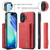 iPhone 17 DG.MING M1 Series 3-Fold Multi Card Wallet Leather Phone Case - Red