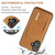 iPhone 17 DG.MING M2 Series 3-Fold Card Bag Wallet Leather Phone Case - Brown