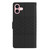 iPhone 17 Diamond Embossed Skin Feel Leather Phone Case - Black