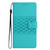 iPhone 17 Diamond Embossed Skin Feel Leather Phone Case - Blue iPhone 17 Diamond Embossed Skin Feel Leather Phone Case - Blue