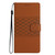 iPhone 17 Diamond Embossed Skin Feel Leather Phone Case - Brown
