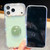 iPhone 17 Diamond Glitter Diamond Round Holder Phone Case - Light Green