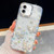 iPhone 17 Diamond Glitter Pearl Butterfly Four-Corner Shockproof Phone Case - Transparent Stars