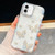 iPhone 17 Diamond Glitter Pearl Butterfly Four-Corner Shockproof Phone Case - White