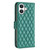 iPhone 17 Diamond Lattice Wallet Flip Leather Phone Case - Green