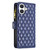 iPhone 17 Diamond Lattice Zipper Wallet Leather Flip Phone Case - Blue