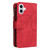 iPhone 17 Dual-color 9 Card Slots Zipper Wallet Leather Phone Case - Red