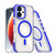iPhone 17 Dual-Color Clear Acrylic Hybrid TPU MagSafe Phone Case - Blue