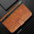 iPhone 17 Dual-Folded S-shape Leather Phone Case - Brown
