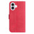 iPhone 17 Dual-Folded S-shape Leather Phone Case - Rose Red