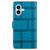 iPhone 17 Embossed Checkered Leather Phone Case - Blue iPhone 17 Embossed Checkered Leather Phone Case - Blue