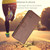 iPhone 17 Embossed Happy Cat Pattern Flip Leather Phone Case - Brown