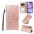iPhone 17 Embossed Heart Dog RFID Blocking Wallet Leather Phone Case - Rose Gold