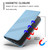 iPhone 17 Embossed Multi-functional Wallet Retro Leather Phone Case - Light Blue