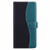 iPhone 17 Embossed Two-Color Leather Phone Case - Black Green