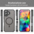 iPhone 17 Fan Dun Series TPU Hybrid PC Frosted Magsafe Phone Case - Black