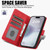 iPhone 17 Fantasy Skin-feel Calfskin Texture Leather Phone Case - Red