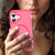 iPhone 17 Fanying Series PC Hybrid TPU Translucent Frosted MagSafe Phone Case - Rose Red