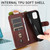 iPhone 17 Fashion Calf Texture Zipper Leather Phone Case - Brown
