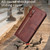 iPhone 17 Fashion Calf Texture Zipper Leather Phone Case - Brown