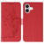 iPhone 17 Feather Pattern Litchi Texture Leather Phone Case - Red