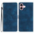 iPhone 17 Flower Butterfly Embossing Pattern Leather Phone Case - Blue